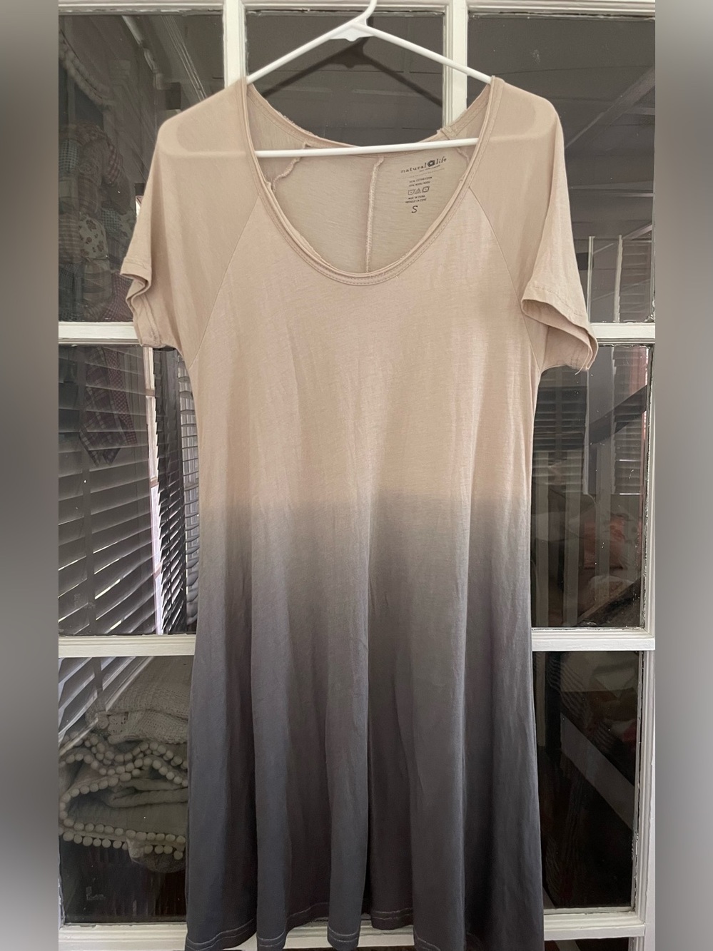 Natural Life Tshirt Dress Ombré Size Small Scoop Neck